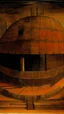 Placeholder: A brownish bronze coliseum in an underground mine painted by Paul Klee