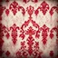 Placeholder: Hyper Realistic Grungy Red Damask Texture on Rustic White Wall with vignette effect