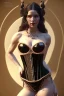 Placeholder: sexy milf, warrior, black long wavy hair, corset, night, 8k resolution, high-quality, fine-detail, intricate, fantasy art, detailed matte, volumetric lighting, illustration, 3D octane render, brian froud, howard lyon, selina french, anna dittmann, annie stokes, lisa parker, greg rutowski