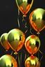 Placeholder: gold balloons on the black background