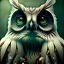 Placeholder: intricate details, realistic, octane, unreal engine, portrait, natural lighting,zoomed out + portrait, volumetric lighting, shiny,extreme detail, Photorealism, High detail, Hyper realistic Owl in forest, macro lens blur,abstract paint, sharp,ef 85mm 5.6, focus, trending by artstation