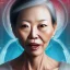 Placeholder: An older asian woman’s face while she has an orgasm