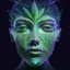 Placeholder: Portriat face holographic weed cosmic reference model