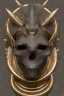 Placeholder: shiny black male African Egyptian alien, cracks in the voodoo head, wicked, eyes, crown, Elephant, 8k, finely detailed, photo realistic, tiger turquoise skull head gold dragon space alien snow skeleton gold horny toad silver crown silver eyes