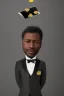 Placeholder: Dashing black man in a suit with gold trimmings. He's holding a deck of cards.