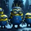 Placeholder: In a big cyber city cross cyber punk minions from despicable minions