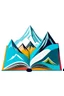 Placeholder: Logo consists of an educational book and combined it with mountains