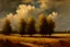 Placeholder: Trees, clouds, 2000's gothic films influence, otto pippel, willem maris and friedrich eckenfelder impressionism painting