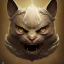 Placeholder: Character design, anthropomorphic cat dressed as a Shaolin, dark, evil, furious, epic, intricate details, finely detailed armor, silver, golden