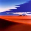 Placeholder: volumetric Wide desert view painted by chris foss with futuristic hovering military armored tank, floating, hover, 4k, 8k, [hovercraft] Minutiae, highly detailed, render, rivets, hovering, stripes, sunset duststorm, nimbus clouds