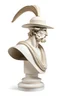 Placeholder: greek sculpture male with a hat and a feather