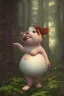 Placeholder: Fat fairy in the Forrest in style of the movie up