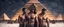 Placeholder: Hyper realistic shirtless muscular handsome male pharaohs hugging & a pyramid behind at snowfall night