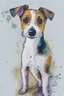 Placeholder: abstract watercolour of a Jack.Russell dog’s head