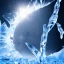 Placeholder: celestial, reflection, ice crystals, snow, icicles