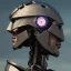 Placeholder: Robot cute profile head portrait, warrior costume, village, meditation, 8k quality