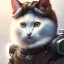 Placeholder: Cyberpunk Portrait of cyborg cat child with brown hair and with cute face, north pole snowy vibe , perfect composition, hyperrealistic, super detailed, 8k, high quality, trending art, trending on artstation, sharp focus, studio photo, intricate details, highly detailed, by greg rutkowski