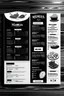 Placeholder: restaurant menu vector white and black