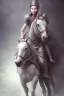 Placeholder: девушка на коне скачет днем