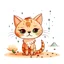 Placeholder: desert rain cartoon cat,illustration,svg,white background