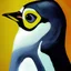 Placeholder: Penguin cat painting by van gogh