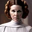 Placeholder: wide angle stunning photo realistic portrait of carrie fisher as Princess Leia in star wars with photo realistic fine and very simple hairstyle, brown eyes, eos5d mark 4, ef 85mm 5.6, professional majestic photo realistic painting by Ed Blinkey, Atey Ghailan, by Jeremy Mann, Greg Manchess, Antonio Moro, trending on ArtStation, Intricate, High Detail, Sharp focus, dramatic, by greg rutkowski, realism, beautiful and detailed lighting,