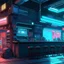 Placeholder: cyberpunk retro futuristic bar for comics