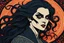 Placeholder: museum quality color woodcut of an enigmatic Malkavian female vampire with highly detailed hair and facial features , in the style of Gustave Baumann, with a fine art , graphic novel aesthetic, highly detailed, finely cut ,8k render,