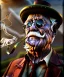 Placeholder: steampunk, cabaret scene. old man. Sunglasses, rain, smoking, happy, hot. people background, highly detailed, concept art, unreal engine 5, god rays, ray tracing, RTX, lumen lighting, ultra detail, volumetric lighting, 3d, finely drawn, high definition, high resolution.