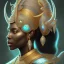 Placeholder: sango fantasy, fantasy magic, intricate, sharp focus, illustration, highly detailed, digital painting, concept art, matte, masterpiece head sexy African beauty black afro hair earth lady silver tiger head Egyptian princess pyramid