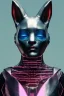 Placeholder: Medium Close Up Portrait, Front image. cyberpunk, rabbit mask, sweet woman, black hair and beard. latex suit army. Pink, silver, blue, color. Dior style. Color background, photo studio. highly detailed, concept art, smooth, unreal engine 5, ray tracing, RTX, lumen lighting, ultra detail, volumetric lighting, 3d, finely drawn, high definition, high resolution.