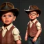 Placeholder: Indiana Jones toddler, full body, dramatic lighting, hyper realistic