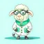 Placeholder: Funny sheep wearing a doctor's suit