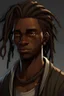 Placeholder: can you make a black skin male character thats early teenagers with dreads and brown eyes