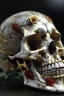 Placeholder: kintsugi decaying skull and roses, intricate detail, ultra realistic, ultra detailed, 8k--v 4