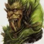 Placeholder: dungeons and dragons, fantasy, goblin, king, ochre skin, watercolour, distinct face, portrain, head