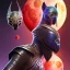 Placeholder: sango fantasy, fantasy magic, intricate, sharp focus, illustration, highly detailed, digital painting, concept art, matte, artgerm and paul lewin and kehinde wiley, masterpiece Asian black panther Egyptian silver space lady space blood moon galaxy