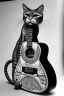 Placeholder: One single mature Siam cat, friendly, playing guitar, vienna, sunny day, perfect iris, model style, hyper realistic, extremely accurate, delicate, extremely detailed, Graphic novel style, wide-angle, open aperture, superfine pencil