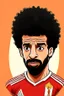 Placeholder: Mohamed Salah Egyptian football player cartoon 2d