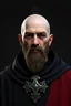 Placeholder: russian monk for a horror , 3d model for a videogame, template, full-length, front face, model, 3d, crest on the neck