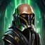 Placeholder: star wars bald male corellian jedi pilot wearing gunmetal grey and black old republic armored robes with gold trim inside the jedi temple holding a lightsaber with viridian green blade in left hand, centered head and shoulders portrait, hyperdetailed, dynamic lighting, hyperdetailed background, 8k resolution, volumetric lighting, light skin, fully symmetric details