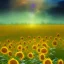 Placeholder: sunflower,fractal landscape with glitter, volumetric fog, rays, lazers, god ray, spot lights