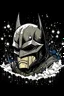 Placeholder: motorcycle helmet, comics picture batman on helmet, bat, flakes