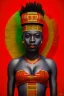 Placeholder: avenger in Kente costume portrait, cinematic, ghana colours, african pattern, engraved, high detail