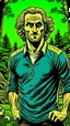 Placeholder: Diego Forlan Football soccer player posing. Dark detective comic watchmen. Paranormal house woods.