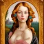 Placeholder: portrait of a beautiful brunette busty woman Sandro Botticelli style