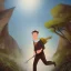 Placeholder: A beautiful rendition of Chris heading mountains