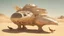Placeholder: duck shaped space ship in the desert surrounded by lost things
