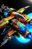 Placeholder: A combination of a super advanced space machine and a crazy Max fighter, super sporty, with color and nano technology