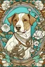 Placeholder: Jack Russell in the style of mucha